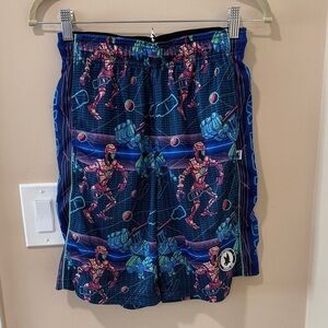 Flow Society Colorful Robot Print Shorts. Youth L